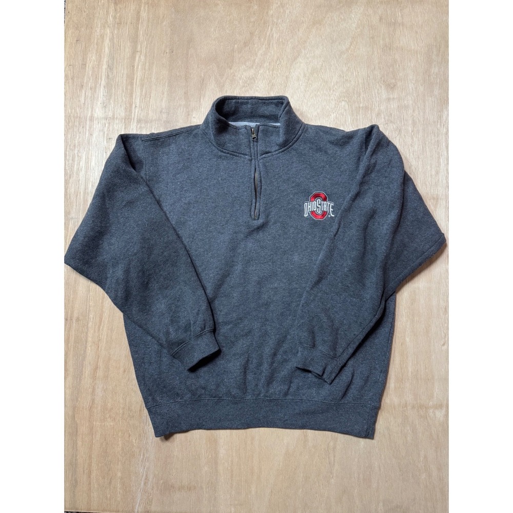 Top of the World Ohio State Buckeyes Gray‎ Quarter Zip Sweatshirt Men's Size M